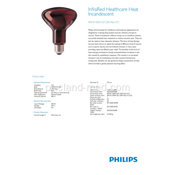 PHILIPS R95 IR Vermelho 100W 230V E27